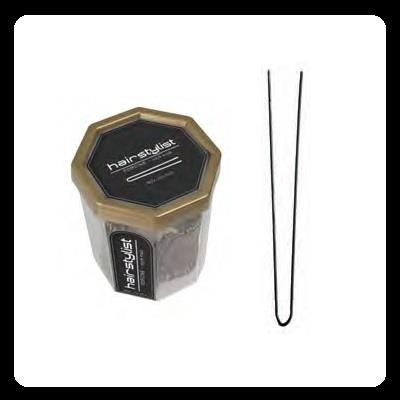 Forcine lisce nero - cf 100 pz Forcine lisce nero - cf 100 pz