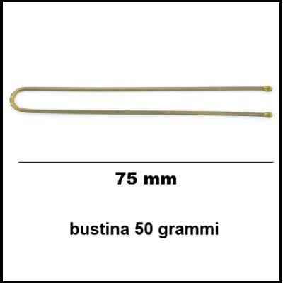 Forcine lisce 75 mm - bustina 50 gr - biondo