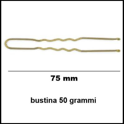 Forcine ondulate 75 mm - bustina 50 gr - biondo
