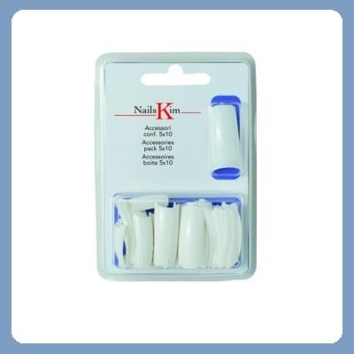 NAILS KIM tip french quadra corta cf 5x10 pz