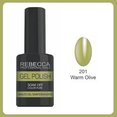 REBECCA soak off gel polish 5 ml - 201 / Warm Olive