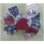 Fermaglio bimba fiocco stoffa - 4 cm