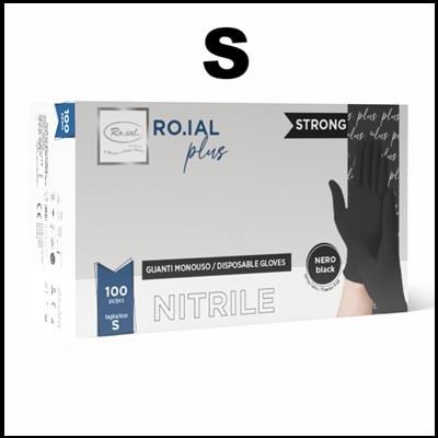 RO.IAL Plus strong guanti nitrile neri - cf 100 pz - S