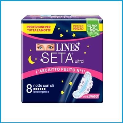 LINES SETA ultra - notte con ali - cf 8 pz