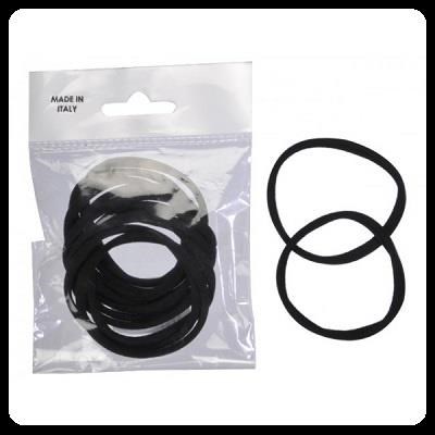 Elastici neri in microfibra - bustina 12 pz