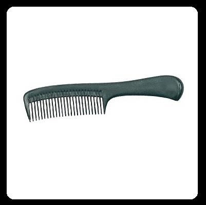 Pettine tintura nero con manico - 22 cm