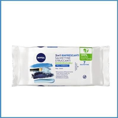 NIVEA salviette struccanti pelli normali/miste - cf 25 pz