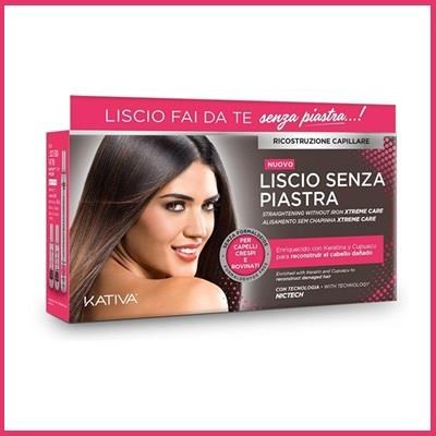 KATIVA kit liscio senza piastra - ricostruzione capillare