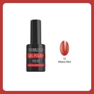 REBECCA soak off gel polish 5 ml - 12 / milano red
