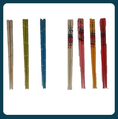 SPILLONI in legno - oriental style - cf 2 pz