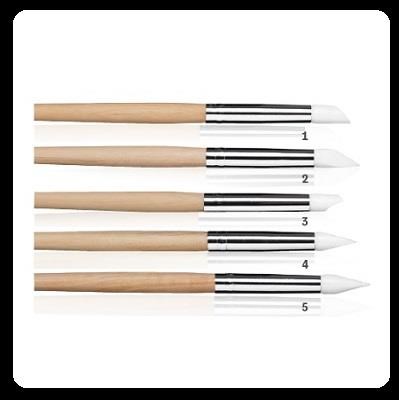 PROFESSIONAL set 5 pennelli unghie in SILICONE