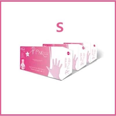 PINK guanti nitrile non talcati cf 100 pz - mis. S