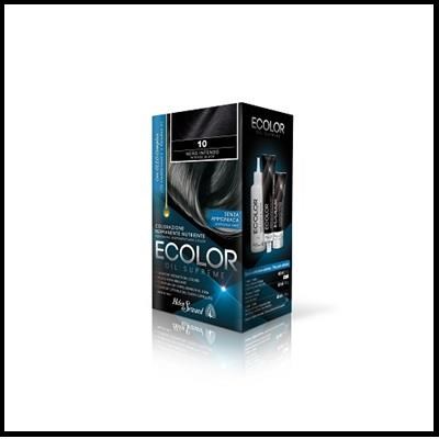 ECOLOR crema colorante - 10 nero intenso