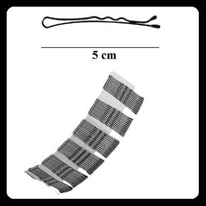 Ferretti ondulati nero - blister 72 pz Ferretti ondulati nero - blister 72 pz