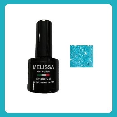 MELISSA gel polish 7 ml - col. 208 / glitter azzurro