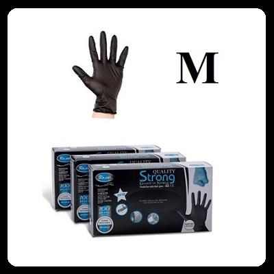 RO.IAL guanti nitrile neri strong cf 100 pz - mis. M