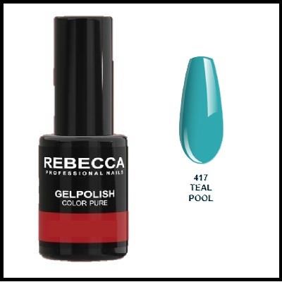 REBECCA soak off gel polish 5 ml - 417 / teal pool