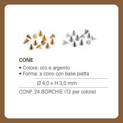 ESTROSA CONE borchie - cf 24 pz ESTROSA CONE borchie - cf 24 pz