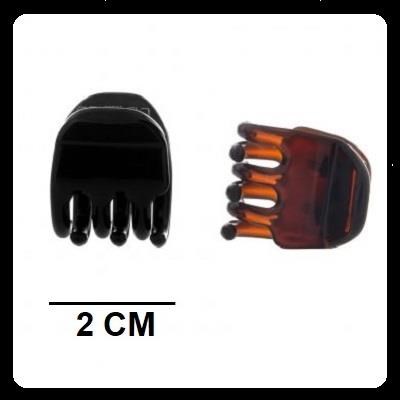 Pinzotto fermacoda 2 cm - nera/tartaruga