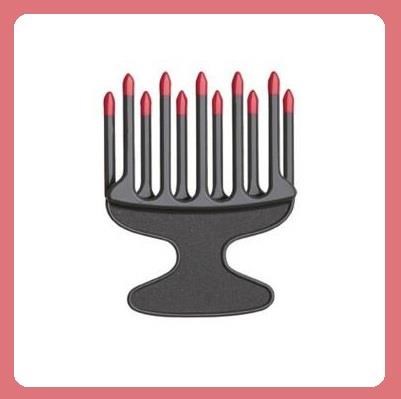 Pettine afro a denti doppi Pettine afro a denti doppi