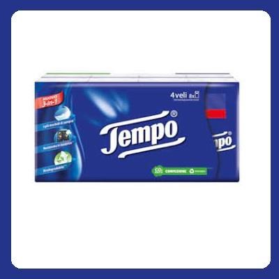 TEMPO fazzoletti - cf 8x8 pz