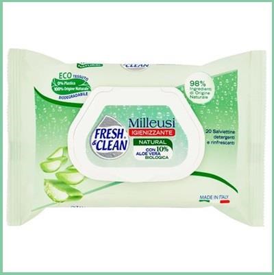 FRESH & CLEAN salviette milleusi cf 20 pz - igienizzante