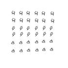 Silver nail art - stickers argento