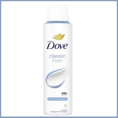 DOVE deo spray 150 ml - classic fresh