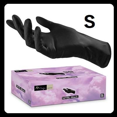 AIR CLEAN guanti nitrile neri - cf 100 pz - mis. S