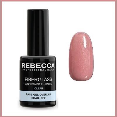 REBECCA Fiber glass base gel soak off - SHIMMER PEACHPUFF