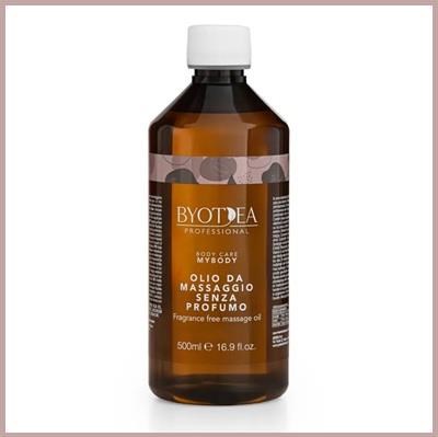 BYOTEA Body Care olio massaggio neutro senza profumo - 500 ml
