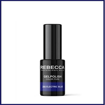 REBECCA soak off gel polish 5 ml - 308 / Electric Blue