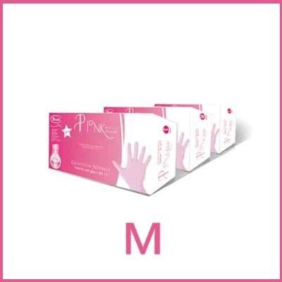 PINK guanti nitrile non talcati cf 100 pz - mis. M