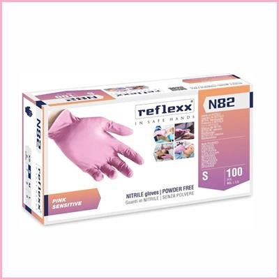PINK guanti nitrile non talcati - cf 100 pz - S