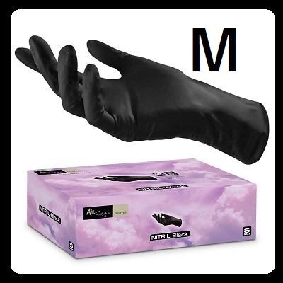 AIR CLEAN guanti nitrile neri - cf 100 pz - mis. M