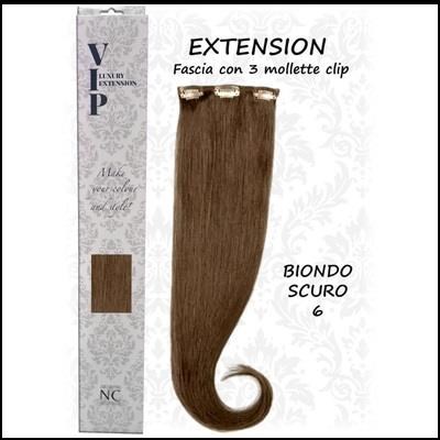 VIP Easy clip - ciocca extension 3 clip - col. 6 - biondo scuro
