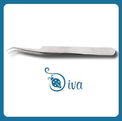 Pinza punta fine curva per applicazione ciglia finte