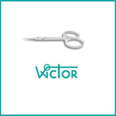 WICTOR Forbici inox per le cuticole - punta uncino 3,7