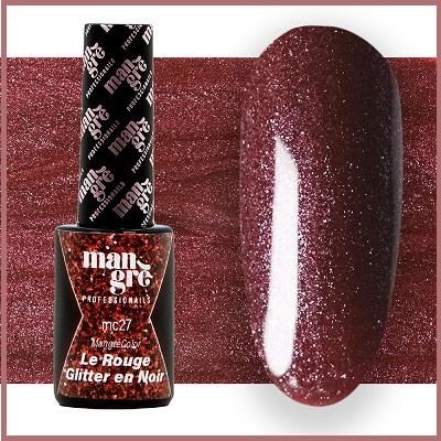 MANGRE' Color 8 ml - MC27 / Le Rouge Glitter en Noir