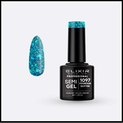 ELIXIR semigel - 8 ml - GLITTER 5G - 1097