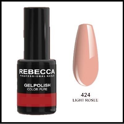 REBECCA soak off gel polish 5 ml - 424 / light rosee