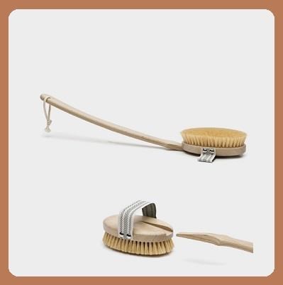 Spazzola da bagno in legno con manico amovibile Spazzola da bagno in legno con manico amovibile