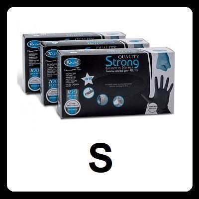 RO.IAL guanti nitrile neri strong cf 100 pz - mis. S
