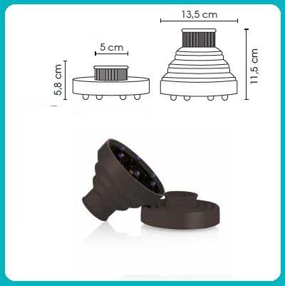 HAIR CARE diffusore pieghevole in silicone - colori assortiti