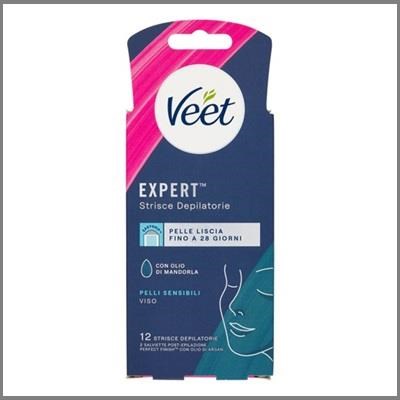 VEET EXPERT strisce viso - p. sens. - cf 12 pz