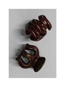 Pinza capelli 4,5 cm - tortora