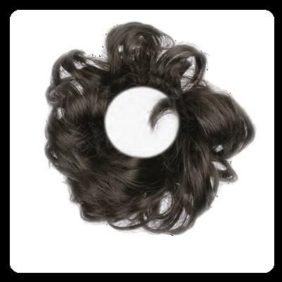 Elastico ciuffo capelli ricci - nero