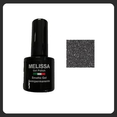 MELISSA gel polish 7 ml - col. 246 / dark grey glitter MELISSA gel polish 7 ml - col. 246 / dark grey glitter