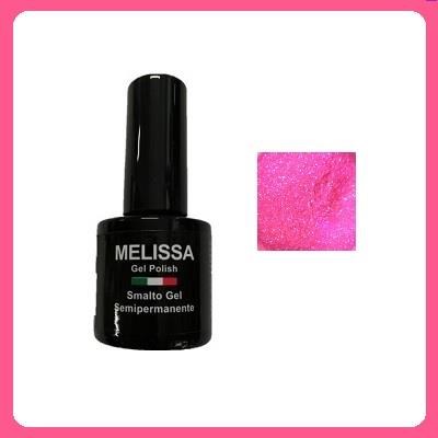 MELISSA gel polish 7 ml - col. 130 / fluo pink glitter