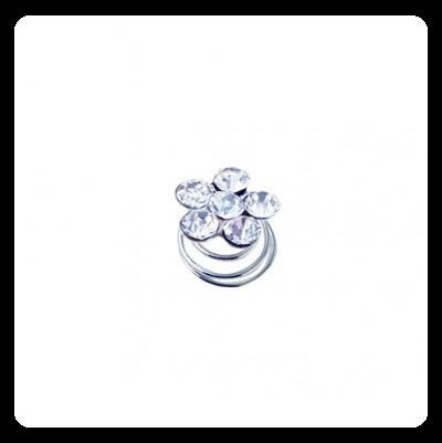 Punto luce piercing - fiore strass